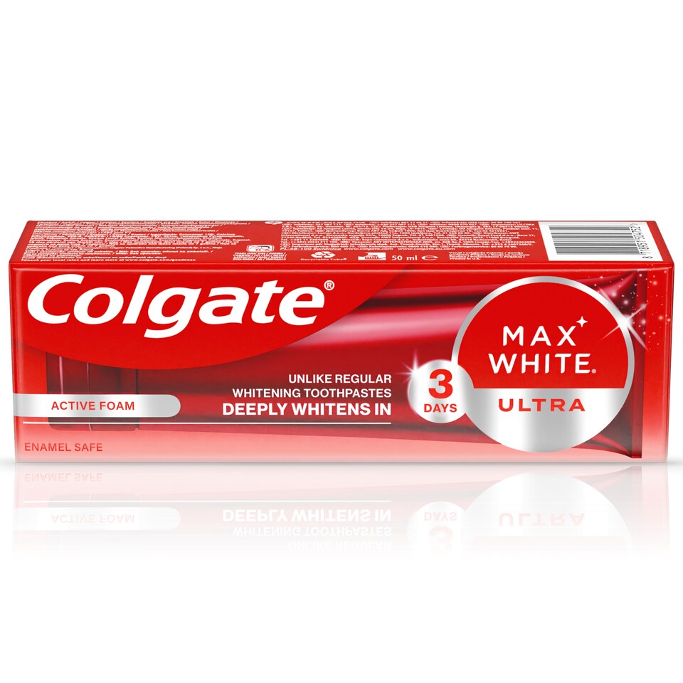image 1 of Colgate Max White Ultra Active Foam bieliaca zubná pasta 50ml