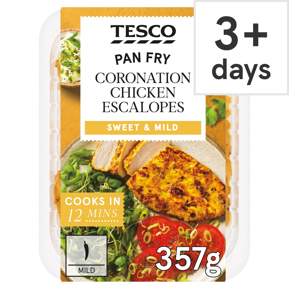 Tesco Coronation Chicken Escalopes 357g