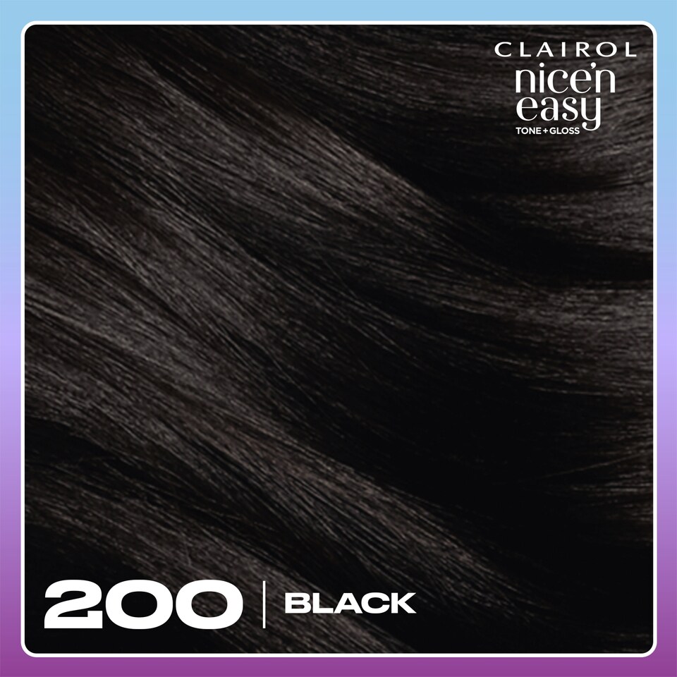 image 1 of CLAIROL NICE'N EASY TONE+GLOSS SEMI PERMANENT HAIR DYE - 200/83 BLACK