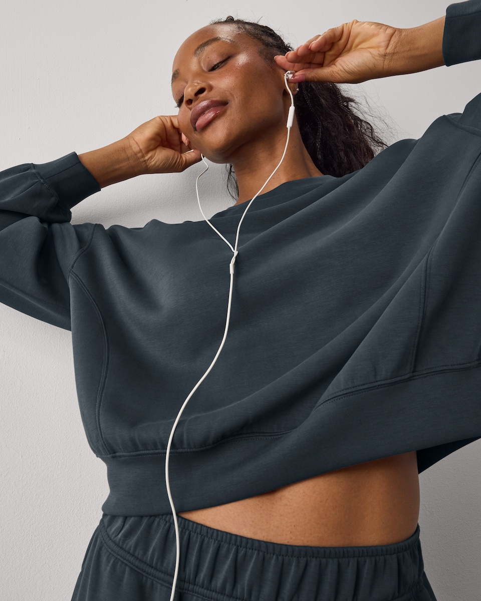 image 1 of F&F Active Crew Neck Sweatshirt in Grey