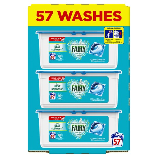 Fairy Non Biological Washing Pods 57 Washes 1373.7G Tesco Groceries