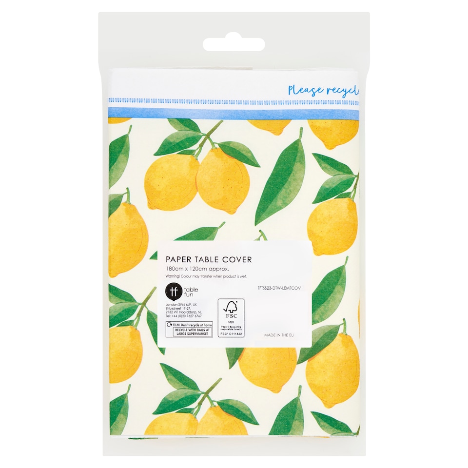 Lemon Tablecover 180 X 120Cm