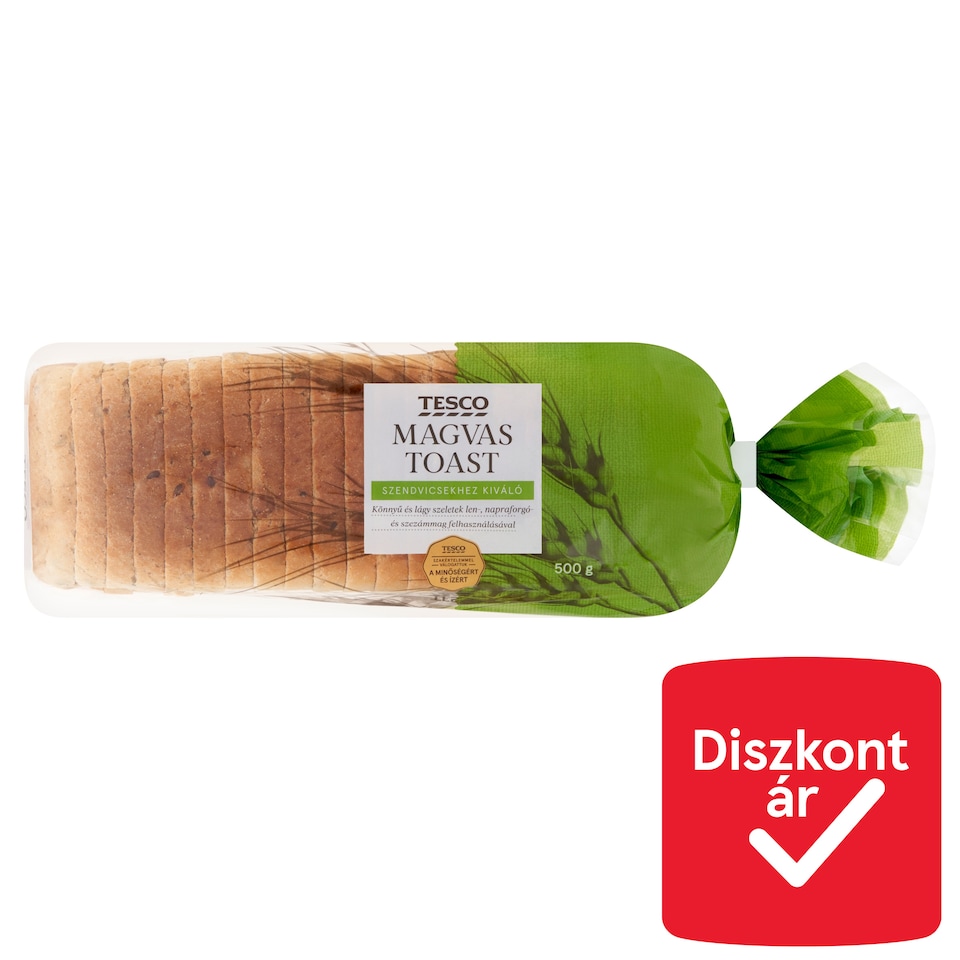 Tesco szeletelt magvas toast kenyér 500 g