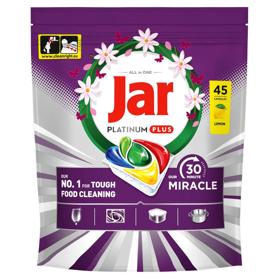 Jar Our 30 Minute Miracle Platinum Plus Kapsle Do Myčky Nádobí, 45 X