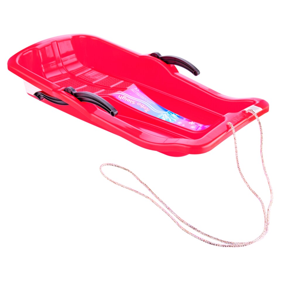 Red Plastic Sleigh with Brake
