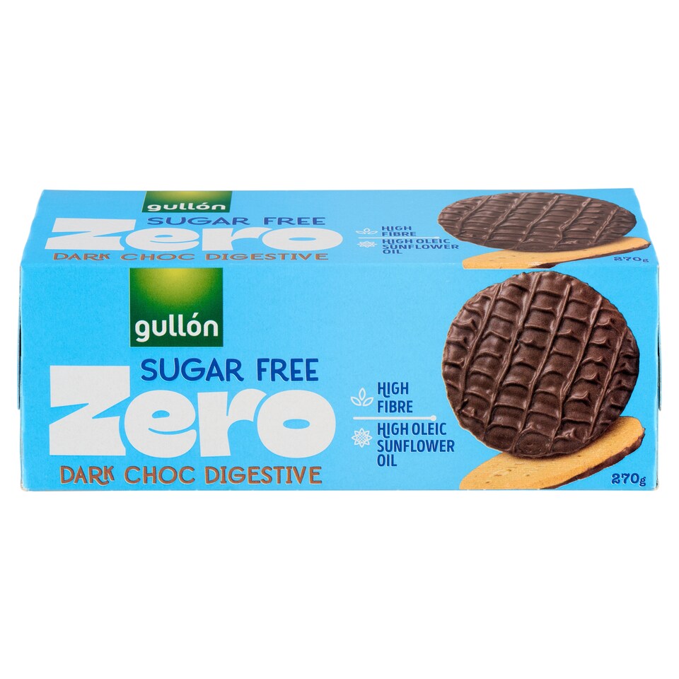 obrázok 1 z Gullón Zero celozrnné pšeničné sušienky polomáčané v horkej čokoláde 270 g