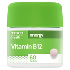 Tesco Health Vitamin B12 100ug  60 Tablets 