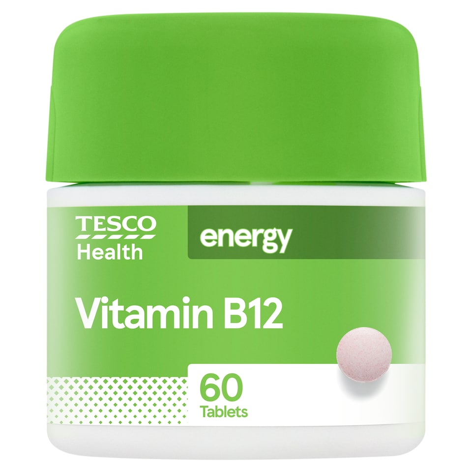 Tesco Health Vitamin B12 100ug 60 Tablets