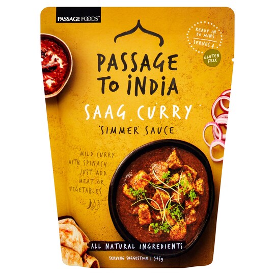 Passage To India Saag Curry Simmer Sauce 375G Tesco Groceries