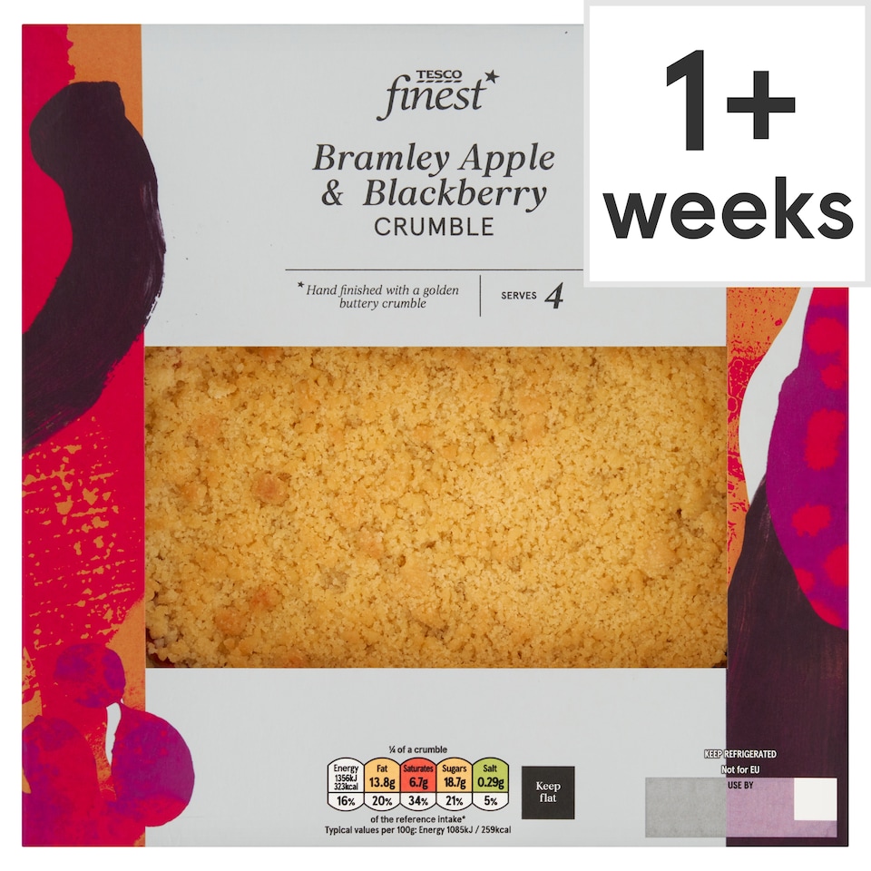 Tesco Finest Bramley Apple & Blackberry Crumble