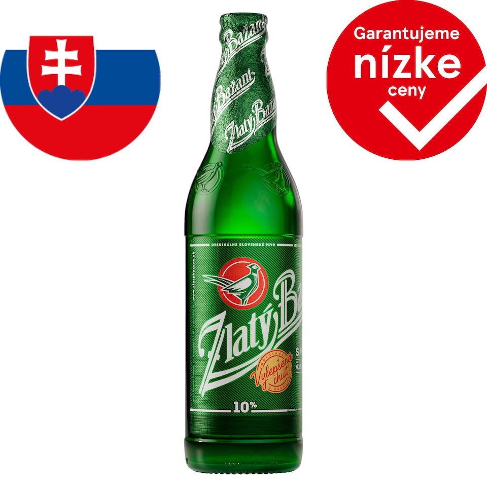Zlatý Bažant 10% svetlé výčapné pivo 500 ml