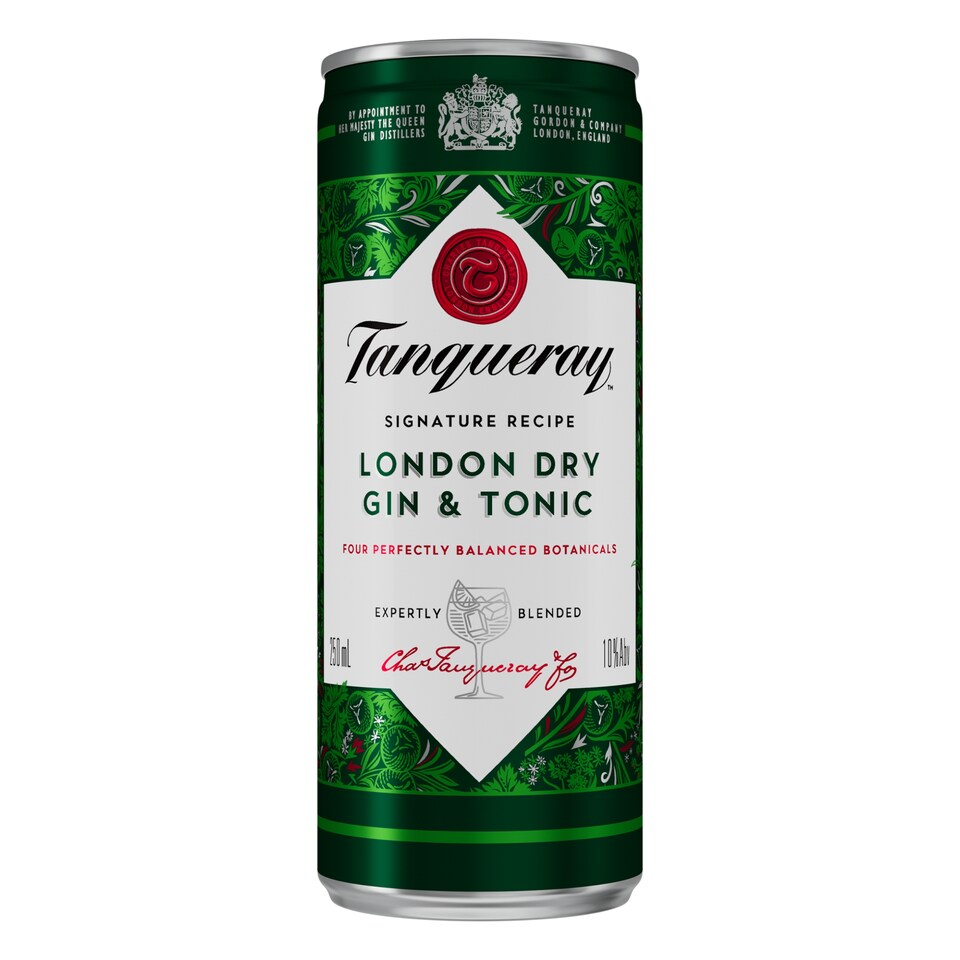 image 1 of Tanqueray London Dry Gin & Tonic Ready to Drink Premix 250ml