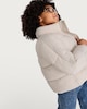 image 1 of F&F Girls High Neck Double Layer Padded Jacket in Cream