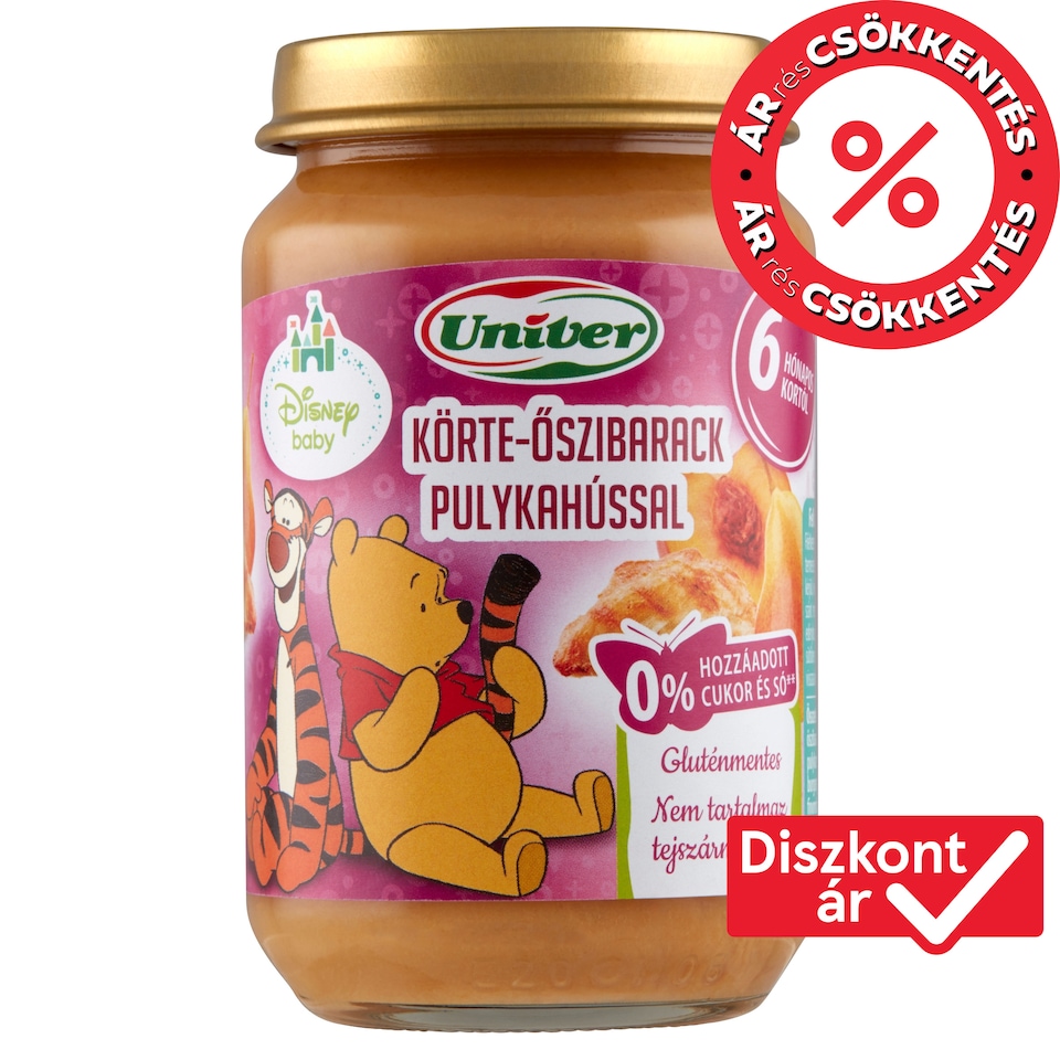 Univer Pear-Peach with Turkey Baby Food 6+ Months 163 g