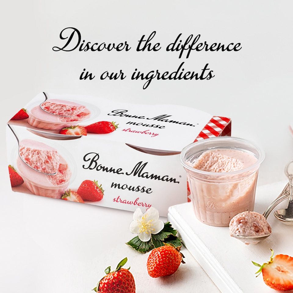 image 1 of Bonne Maman Strawberry Mousse 2 x 70g