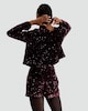 image 1 of F&F  Sequin Embellished Shorts in Burgundy
