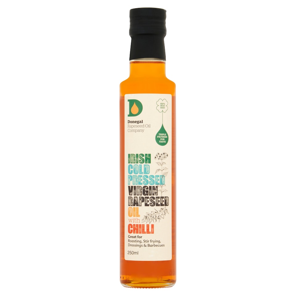 Donegal Irish Cold Pressed Virgin Rapeseed Oil with Chilli 250ml