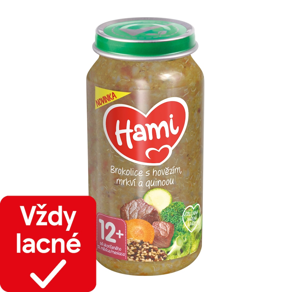 obrázok 1 z HAMI mäsovozeleninový príkrm Brokolica s hovädzím, mrkvou a quinoou 250g