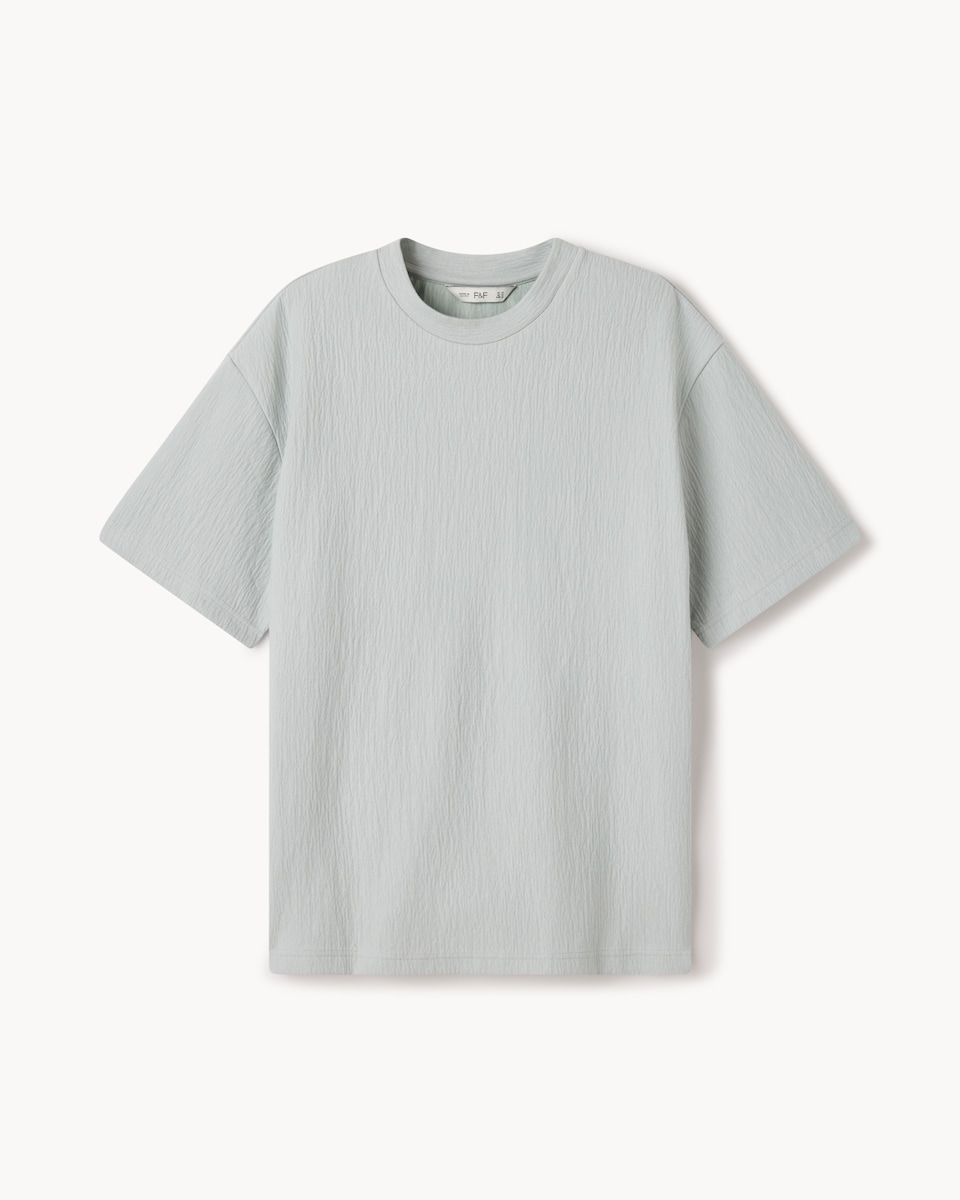 image 1 of F&F Textured T-Shirt in Green