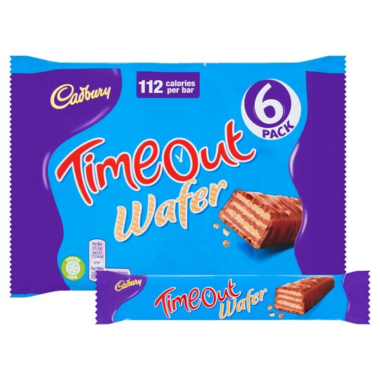 Cadbury Timeout Wafer Biscuits 6 X 21.2G Tesco Groceries