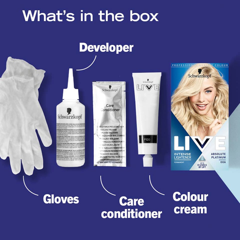 image 1 of Schwarzkopf Live Intense Lightener 00A Absolute Platinum Hair Dye