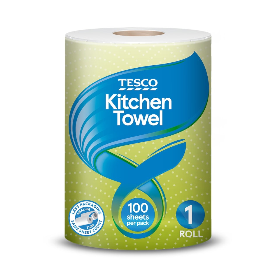 Tesco Kitchen Towel 1 Roll 100 Sheets
