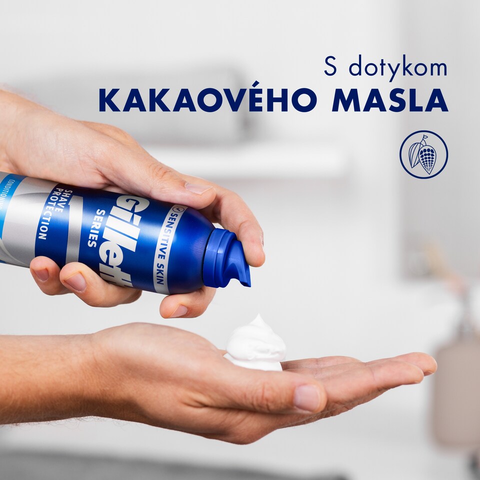 image 1 of Gillette Series Posilňujúca Pena Na Holenie S Kakaovým Maslom, 250ml