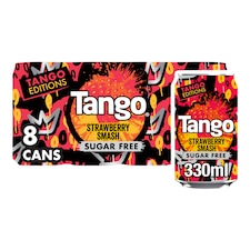 Tango Strawberry Smash Sugar Free Soft Drink 8 x 330ml