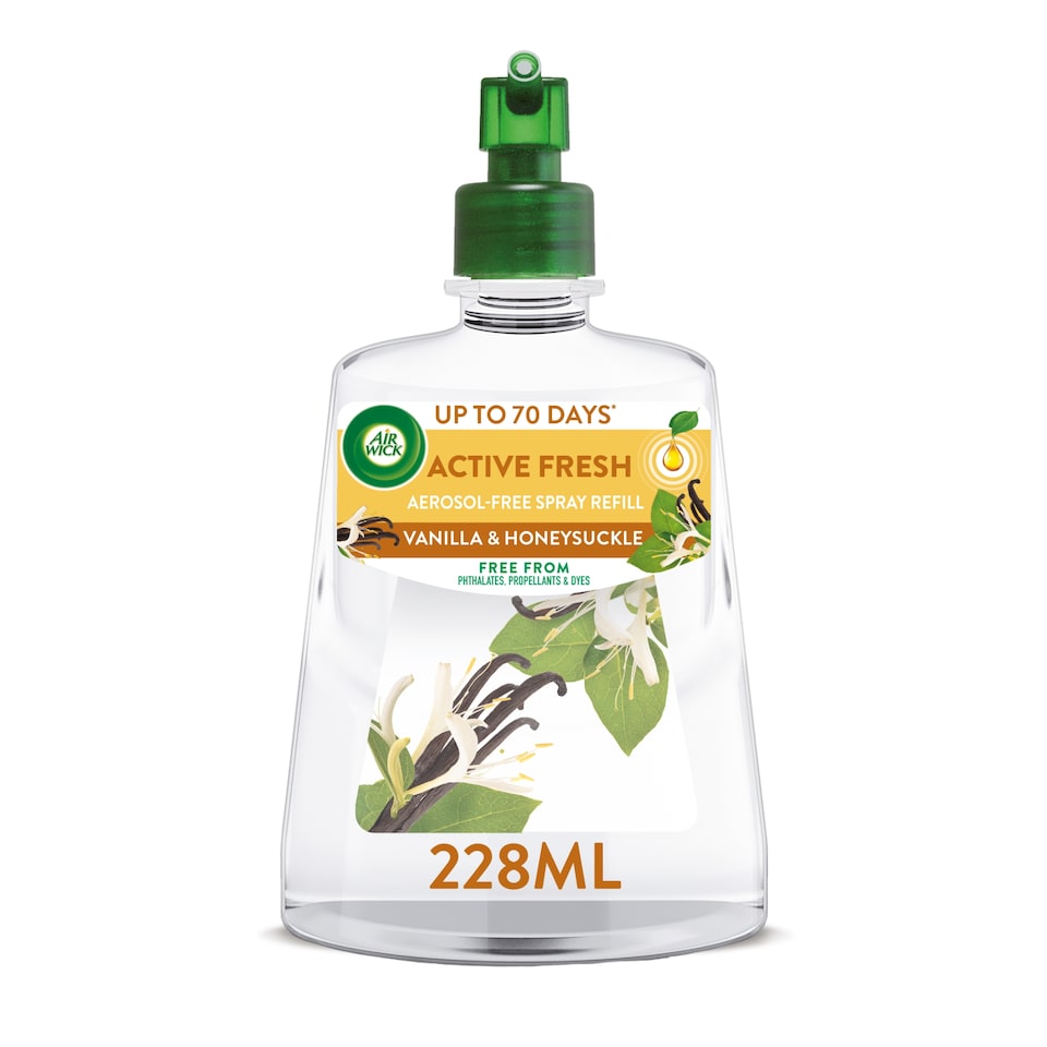 Airwick Active Fresh Refill Vanilla And Honey Suckle 228Ml