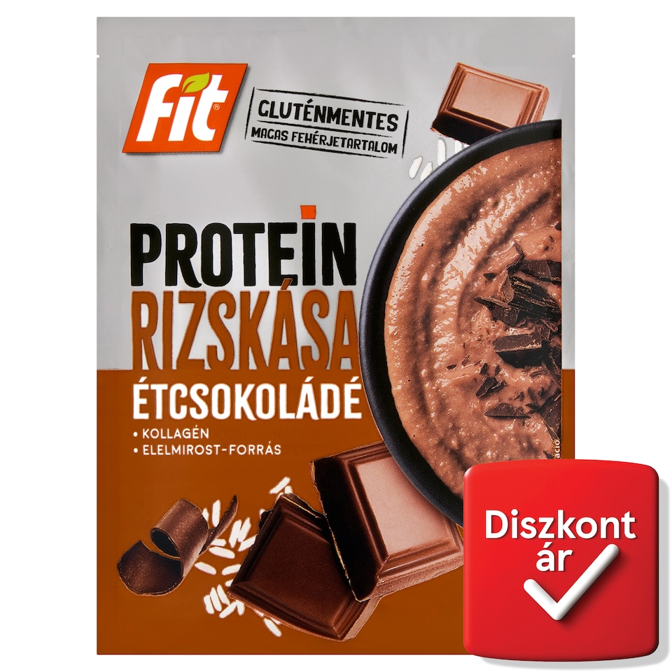 Fit Protein rizskása csokoládé ízesítéssel, kollagénnel és szójafehérjével 50 g