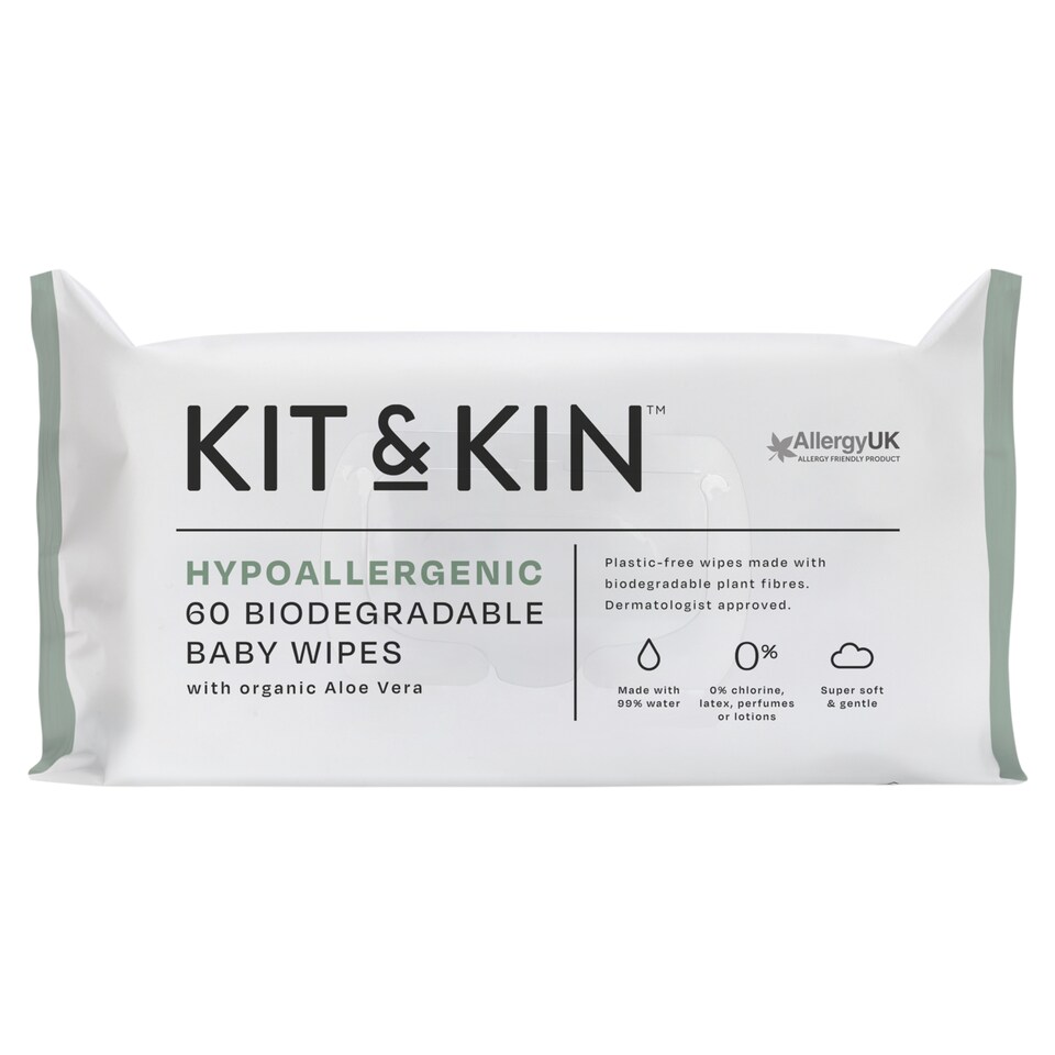 image 1 of Kit And Kin Baby Wipes 60Pk Hypo Allergenic