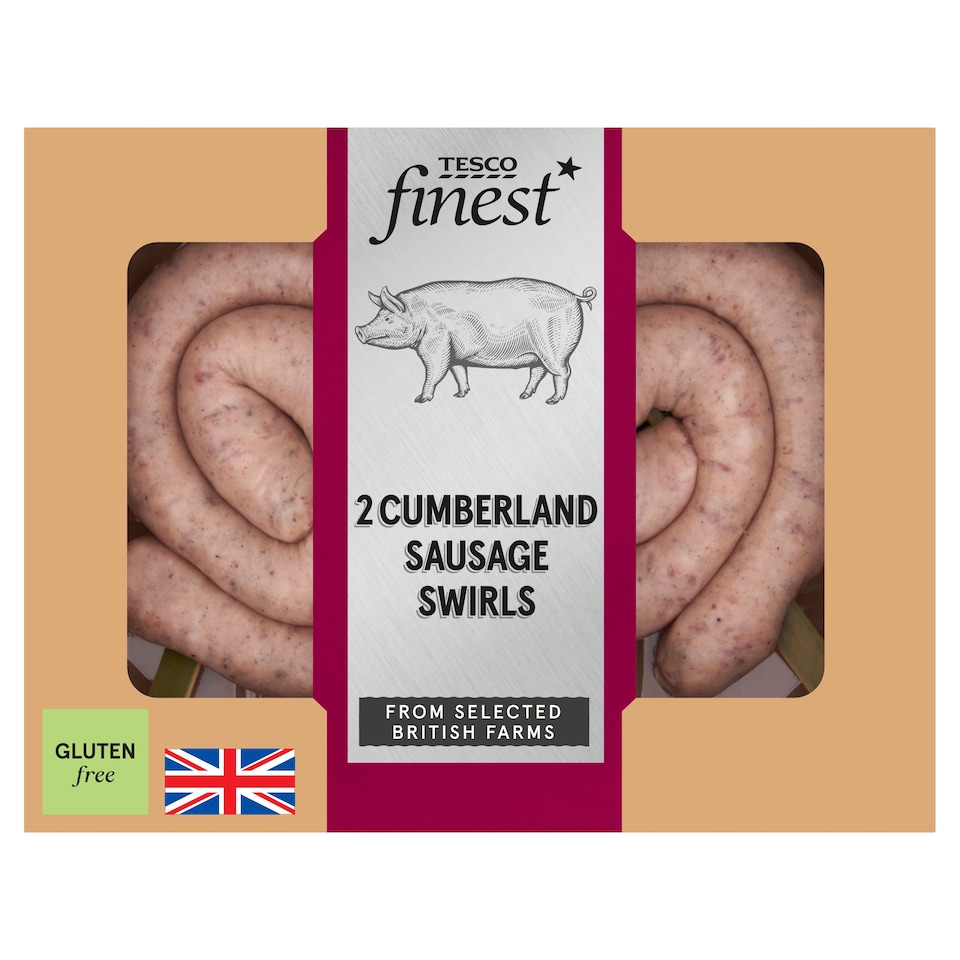 Tesco Finest 2 Cumberland Sausage Swirls 360g
