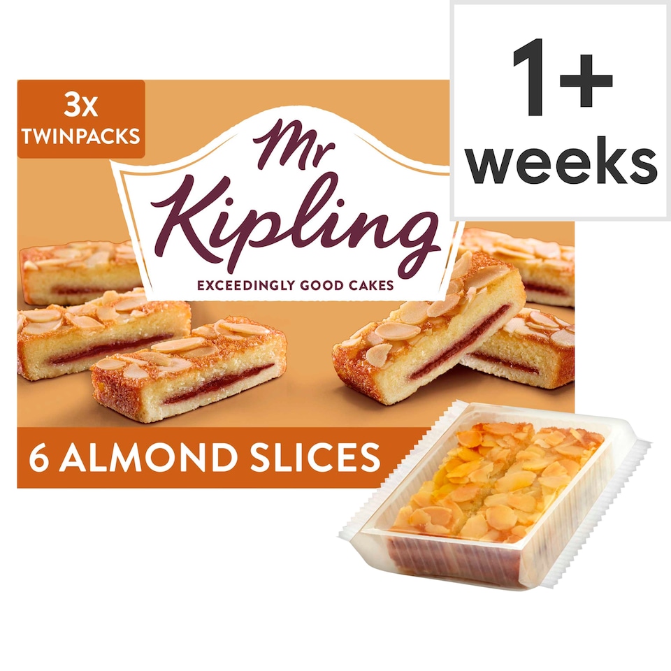 image 1 of Mr Kipling Almond Slices 6 Pack
