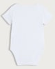image 3 of F&F Baby 10-Pack Pure Cotton Short Sleeved Bodysuits in White