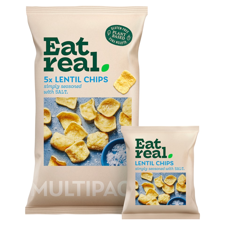 Eat Real Lentil Chips Multipack - Salted 5 Pack 18g