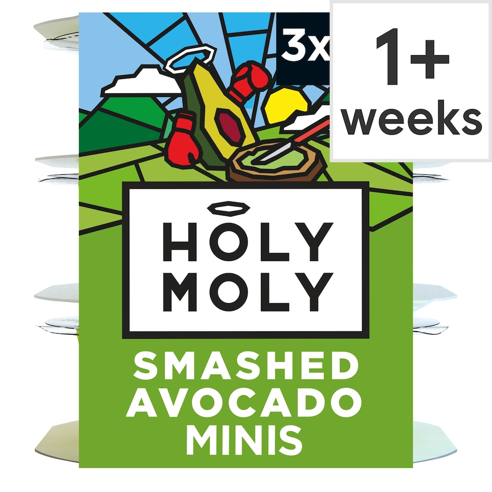 image 1 of Holy Moly Smashed Avocado 3 x 57g