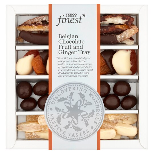 Tesco Finest Choc & Ginger Fruit Tray 255g Tesco Groceries