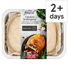 Tesco Finest Chicken Wellingtons With a Pork, Caramelised Onion & Mushroom Stuffing 592g