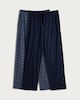 image 4 of F&F 2-Pack Fleece Stripe and Check Print Pyjama Bottoms in Navy