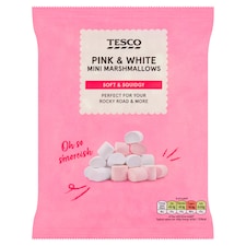 Tesco Pink & White Mini Marshmallows 100G