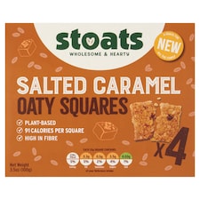 Stoats Salted Caramel Oaty Squares 4X25g
