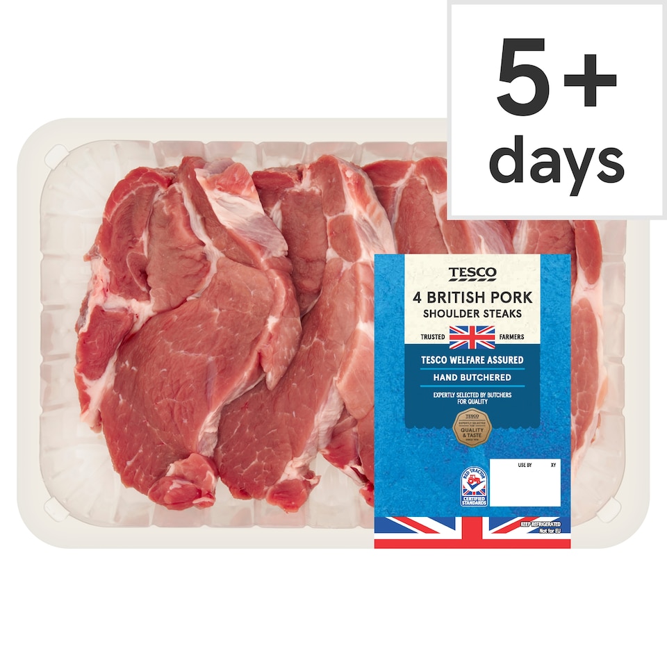 Tesco Pork Shoulder Steaks 700G