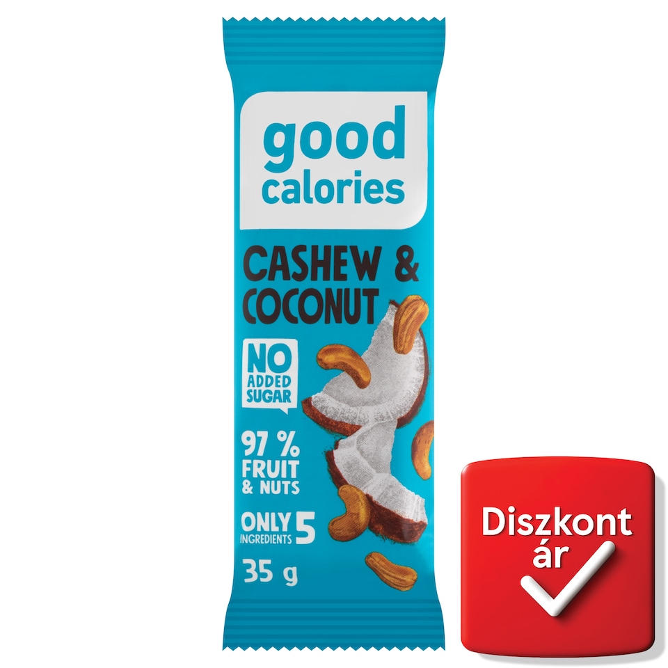 Good Calories datolyás szelet kesudióval, földimogyoróval és kókusszal 35 g  1. kép
