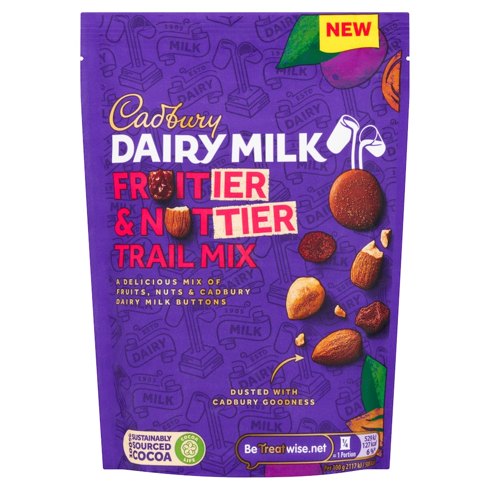 Cadbury Dairy Milk Chocolate Fruitier & Nuttier Trail Mix 100G