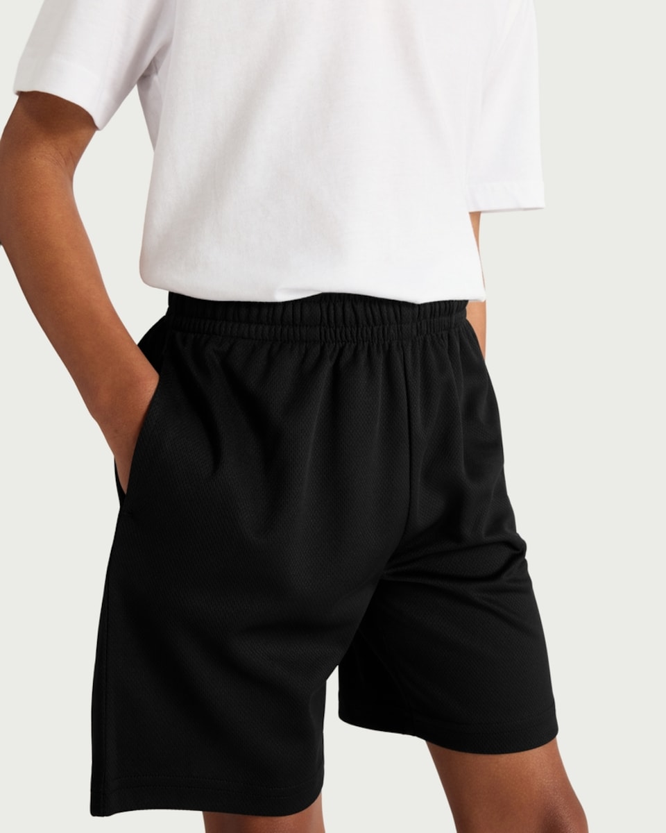 image 1 of F&F Boys School Sports Shorts in Black