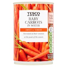 Tesco Baby Carrots In Water 300G