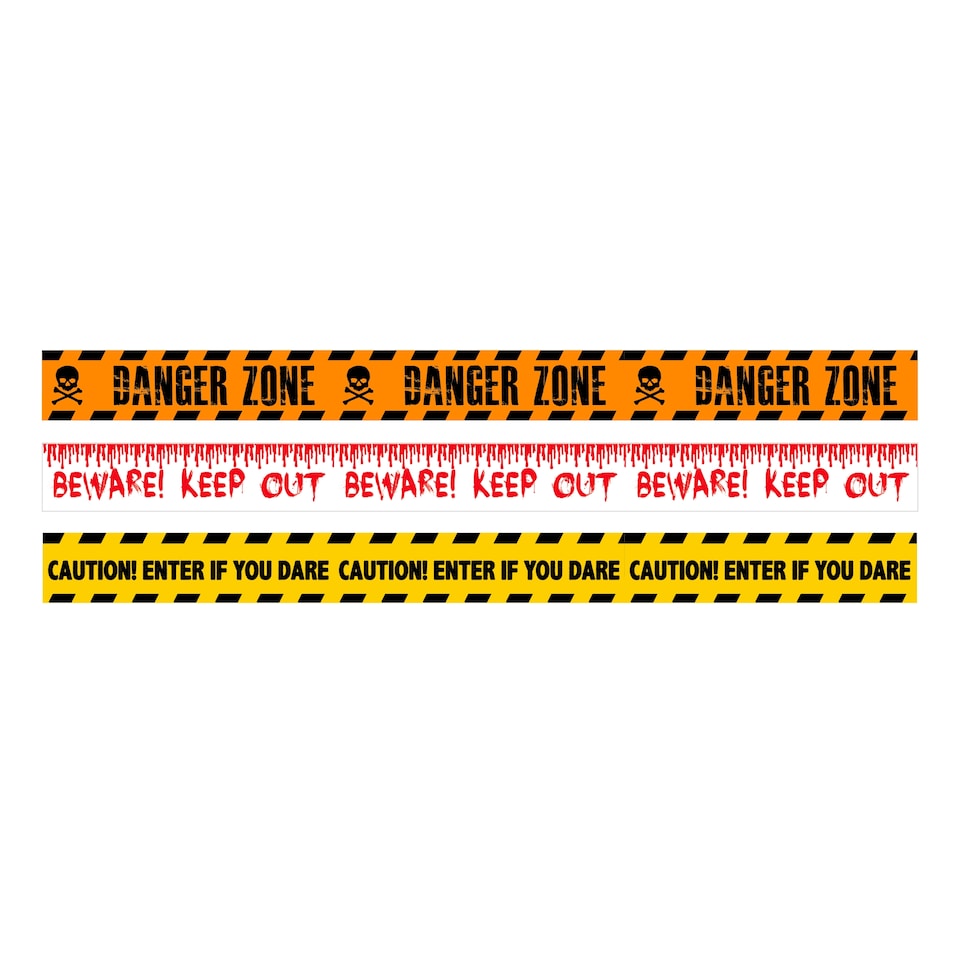 Tesco Halloween Warning Tape 3 X 3.5M