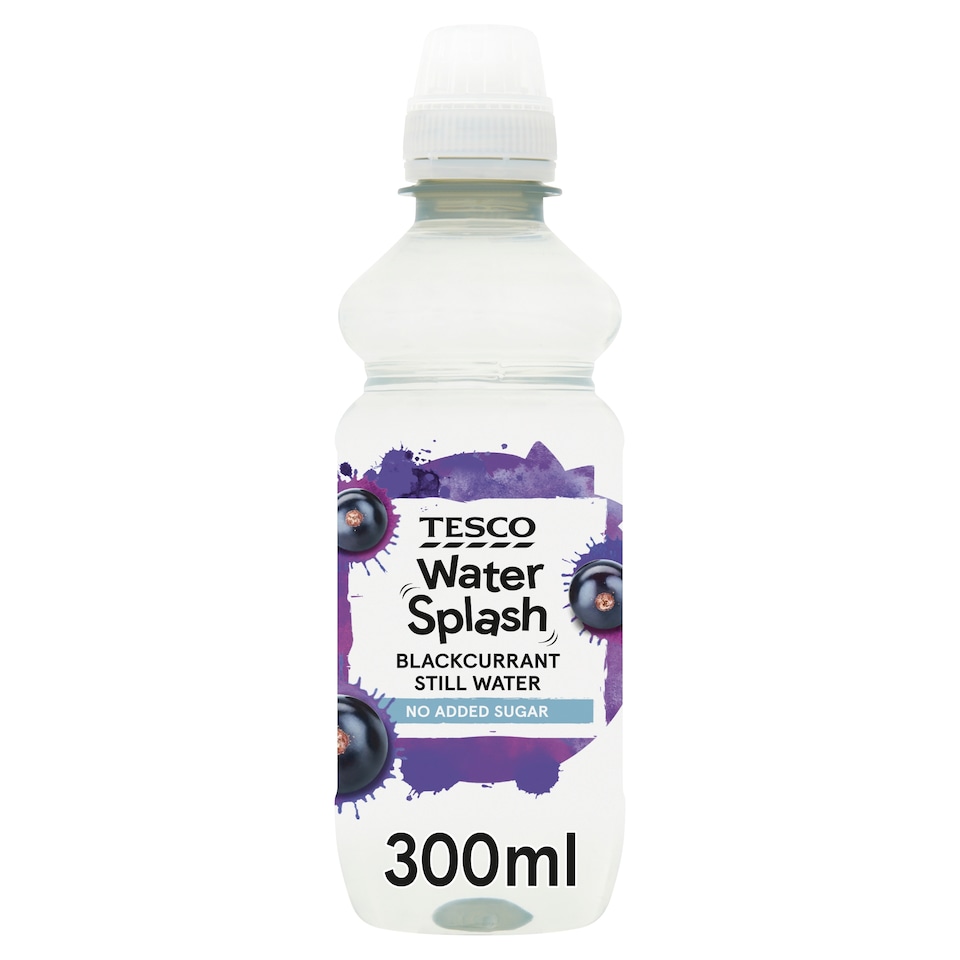 Tesco Water Splash Blackcurrant Still Water No Added Sugar 300Ml