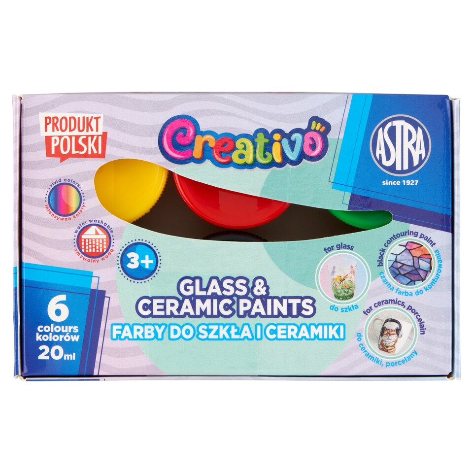 Astra Creativo üveg- és kerámiafestékek 20 ml 6 db