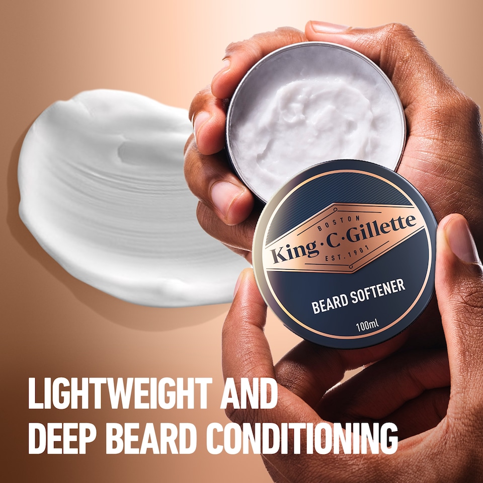 image 1 of King C. Gillette Men's Beard Softener, Lightweight & Deep Beard Conditioning 100ml